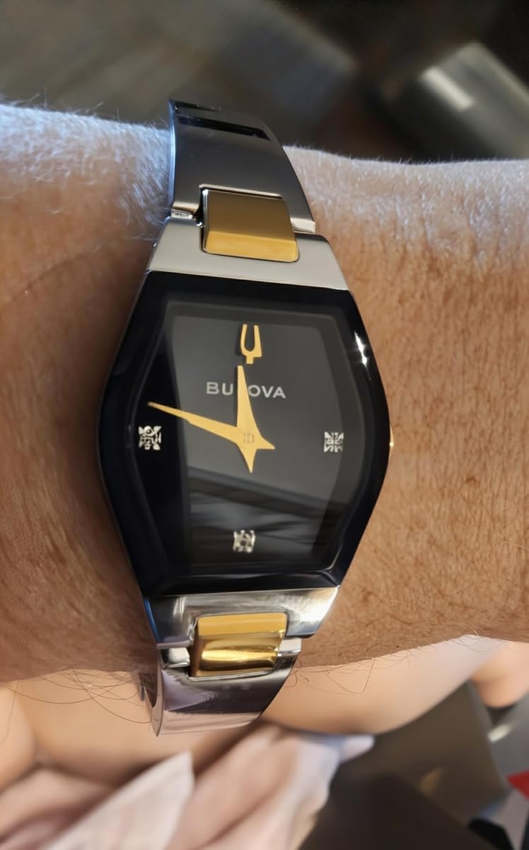 Bulova Gemini Diamond Watch worn by a model