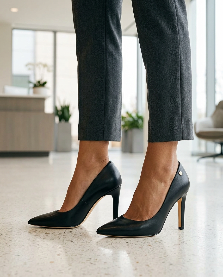 Calvin Klein Brady Pump worn by a model