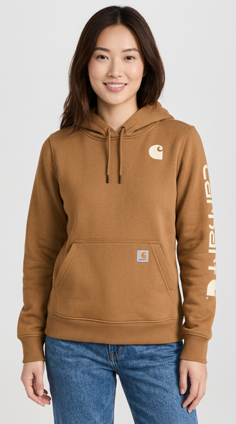 Carhartt Relaxed Fit Midweight Graphic Sweatshirt worn by a model