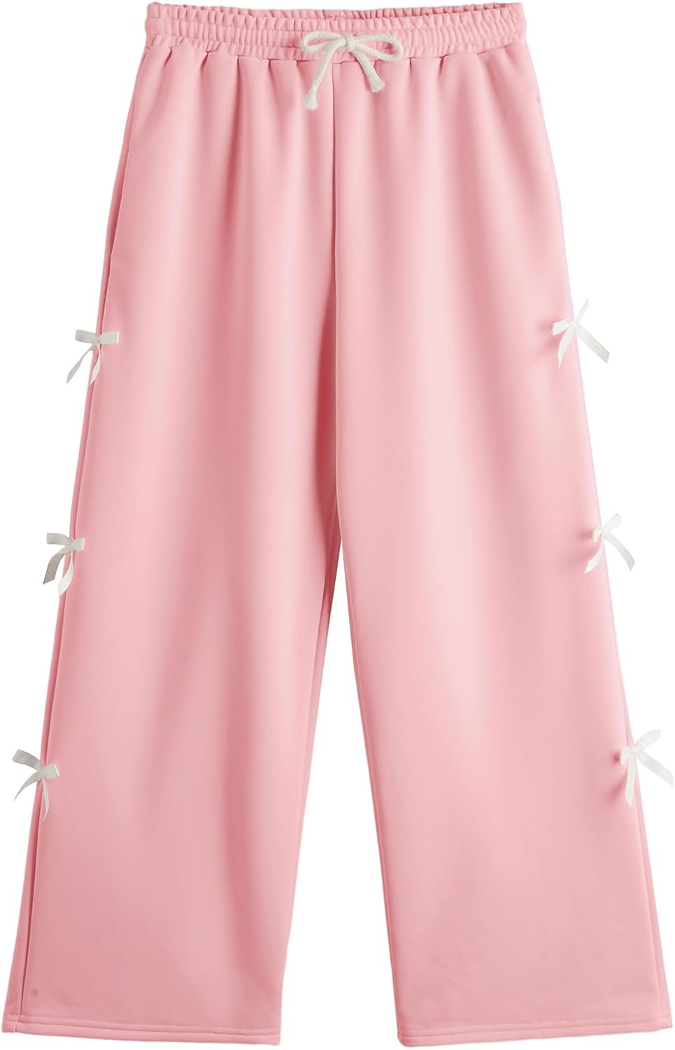 Verdusa Coquette Bowknot Wide Leg Sweatpants worn by a model