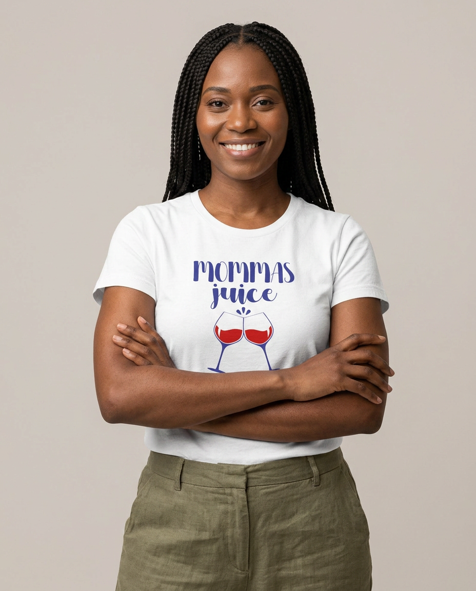 Mamma’s Juice Graphic Tee worn by a model