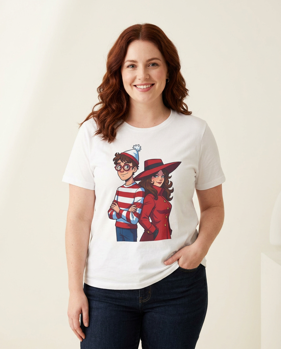 Waldo & Carmen Masters of Hide & Seek Tee worn by a model